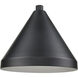 R Series Satin Black 13 inch Cone Shade